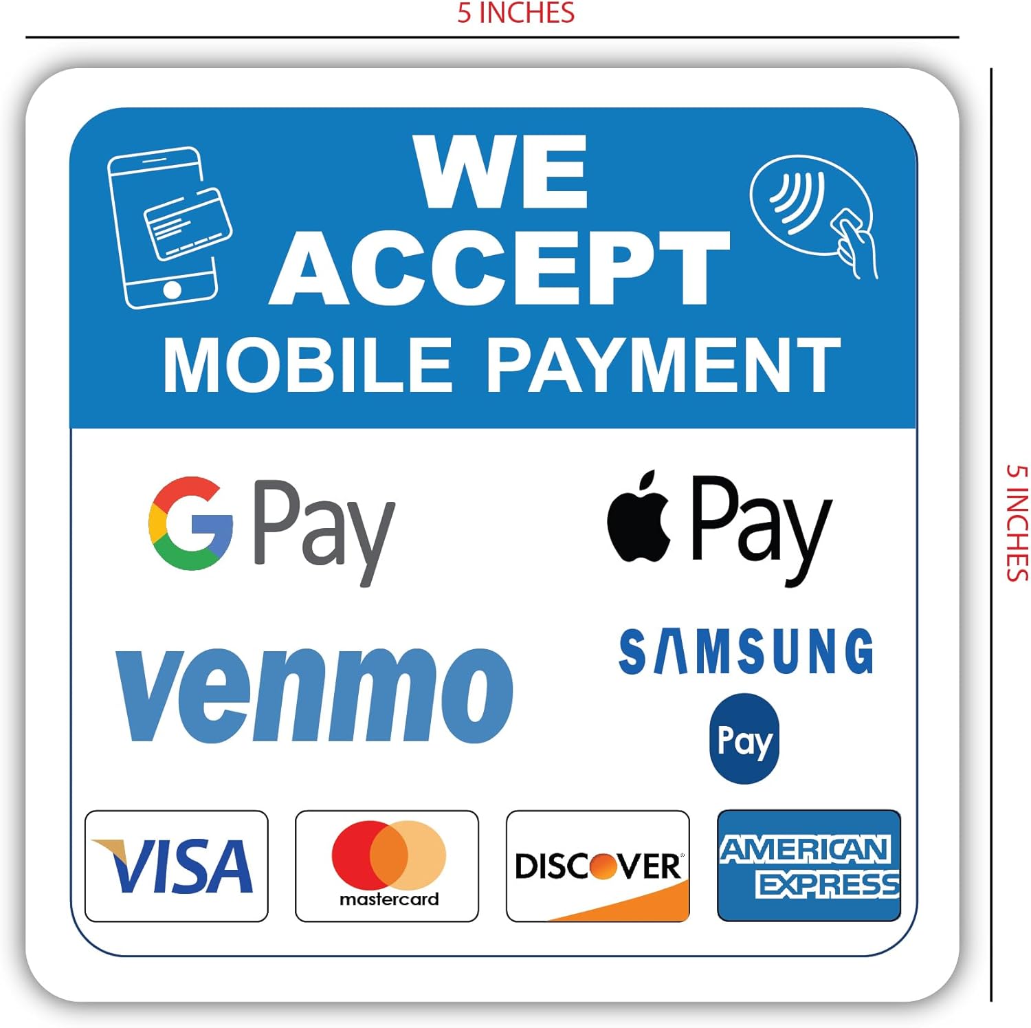 Best Mobile Payment Sign - Contactless Payments & Credit Card Decal Review