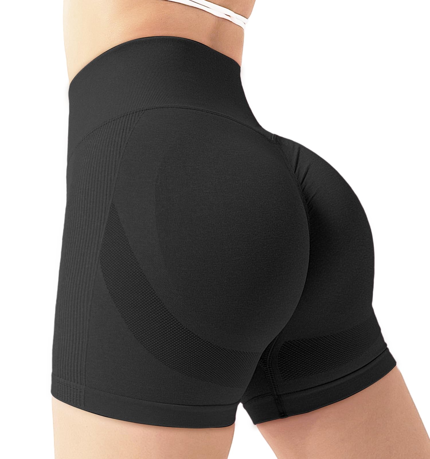 Pantaloncini Palestra Donna Vita Alta Leggins Sportivi Donna Corti Push Up Senza Cuciture Shorts Opachi per Palestra Fitness Corsa Yoga Joggin Allenamento