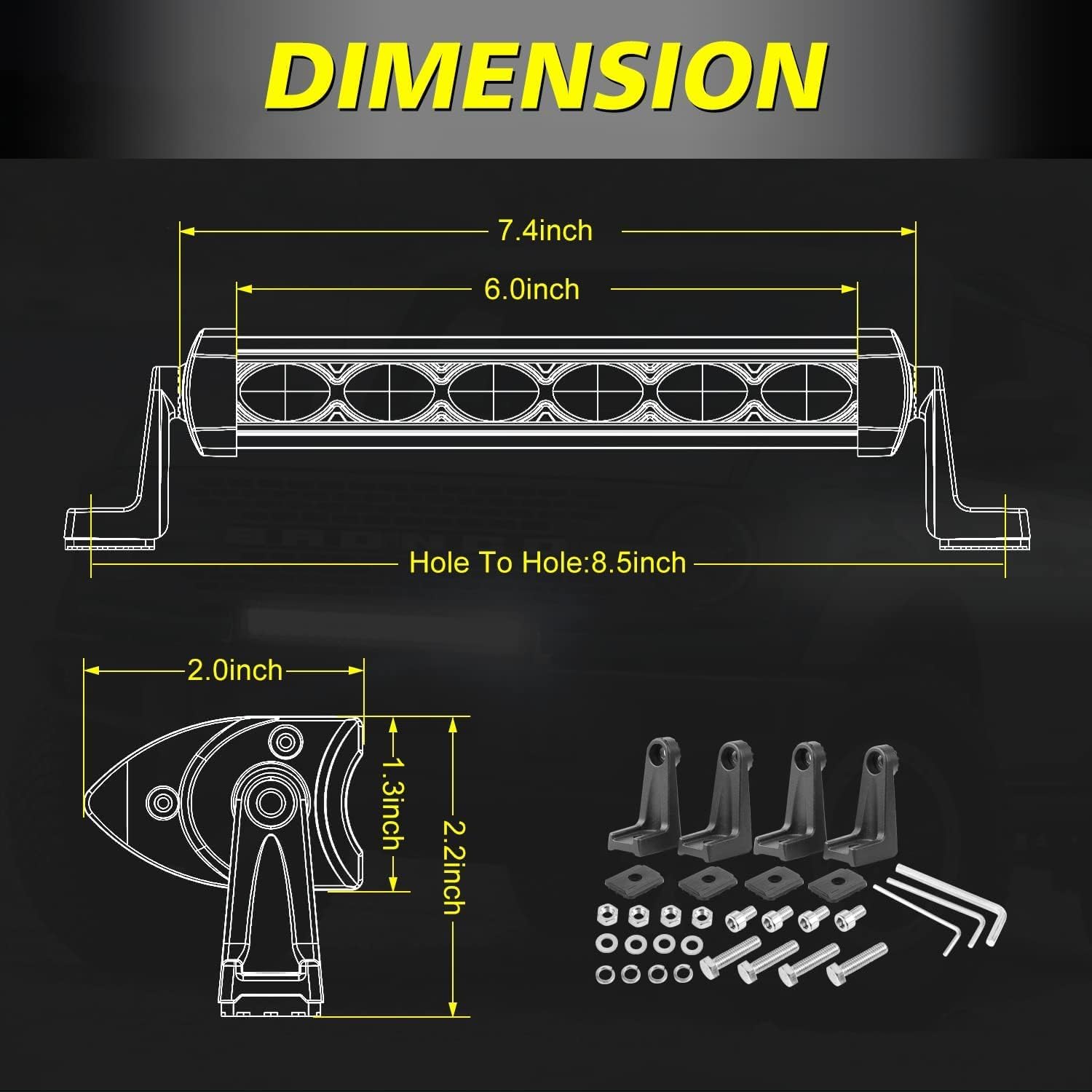 Slim Light Bars + Wiring Harness Kit