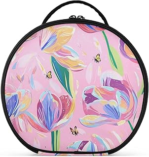 Cartoon flower Blush Toiletry Bag with Compar...