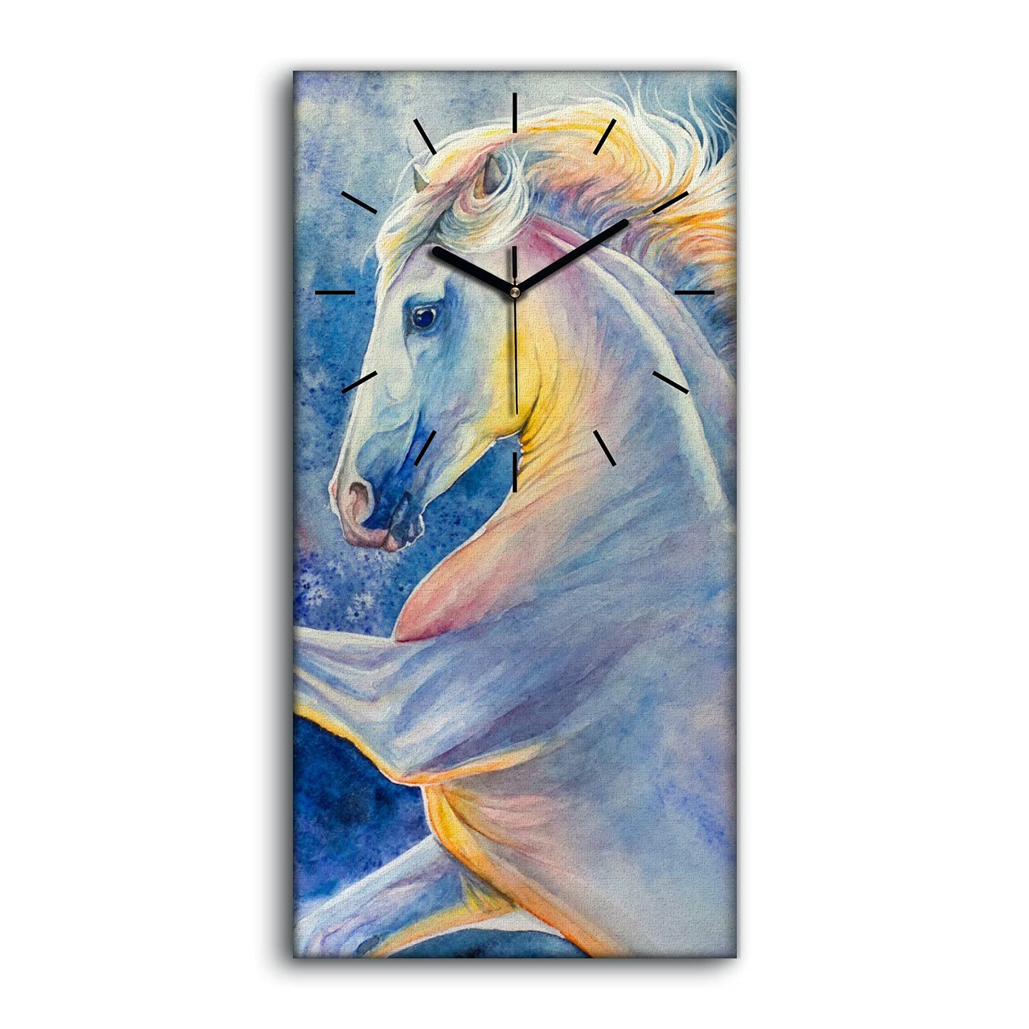 Horloge sur toile grand cheval pour transformer l'ambiance déco de votre chambre et salon