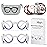 Hion Motion Sickness Glasses,Relieve Carsickness Airsickness Seasickness Glasses,Ultra-Light Portable Nausea Vertigo Glasses, No Lens Liquid Glasses for Adults or Kids(2Pairs)