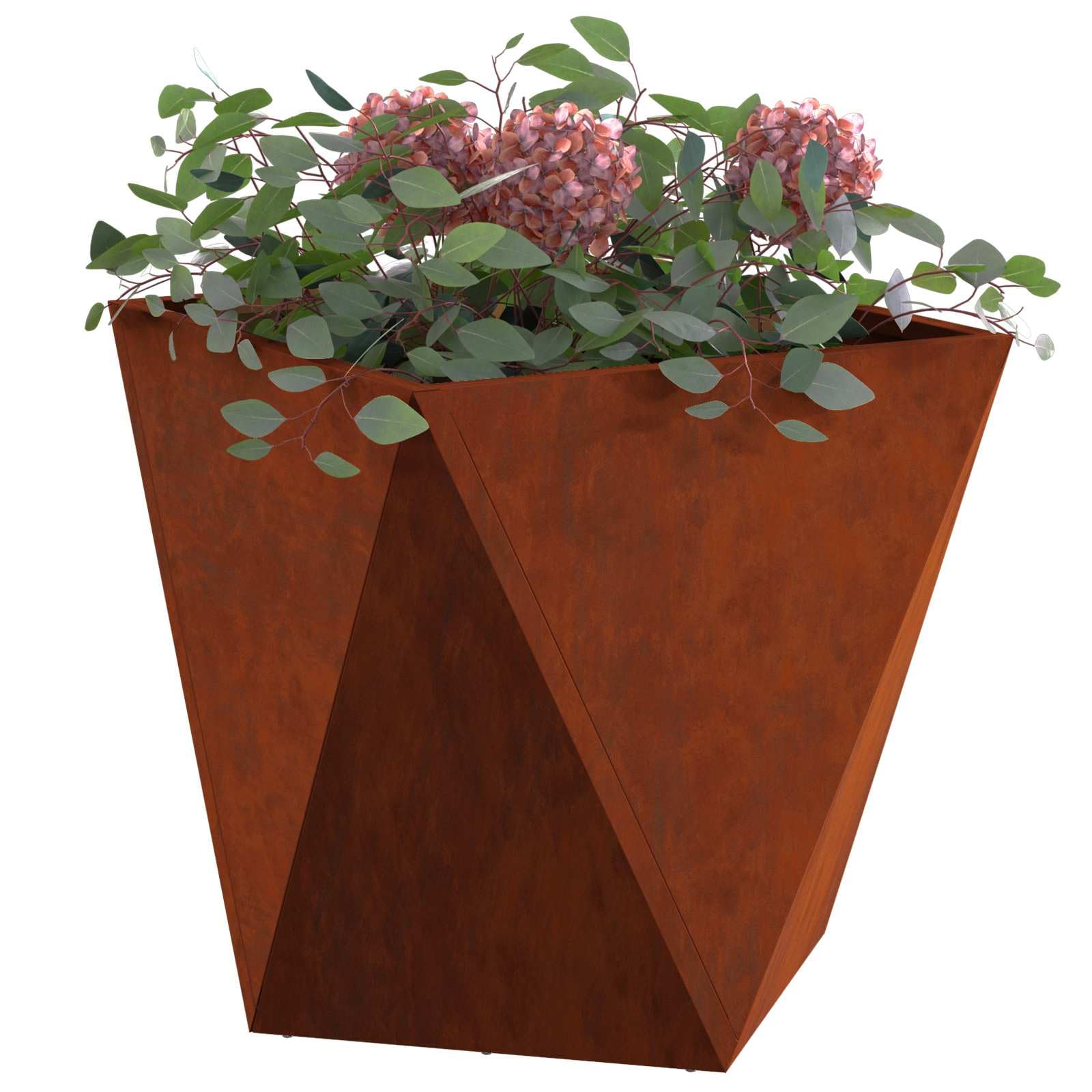 Vidaxl Weathering Steel Planter Rusty 40 X 40 X 40 Cm Garden And Terrace, Durable Outdoor Planter Box, Rectangular Steel For Home Decoration, Patio Display