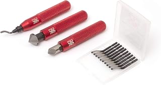 AFA Tooling Deburring Tool Kit with 2 Countersink Reamers & 10 HSS BS1010 Blades - Metal, PVC, Plastic, 3D Print Burr Remover