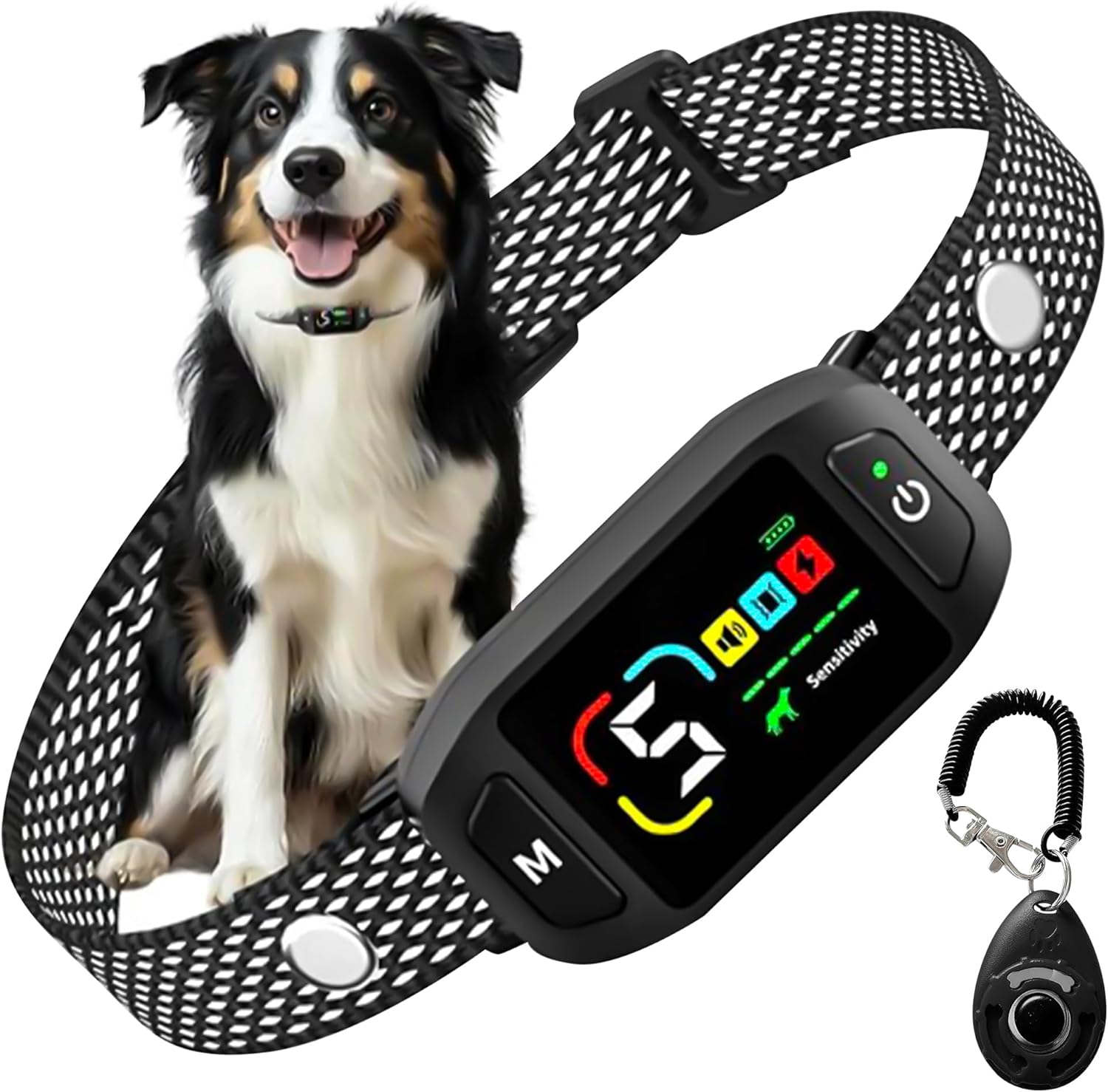 Bark Collar for Dogs with Clicker or Whistle – 300% Stronger Vibration, 5 Sensitivity Levels, 4 Training Modes, Fast Magnetic Charging | Waterproof, Adjustable – Train with Love, Not Pain