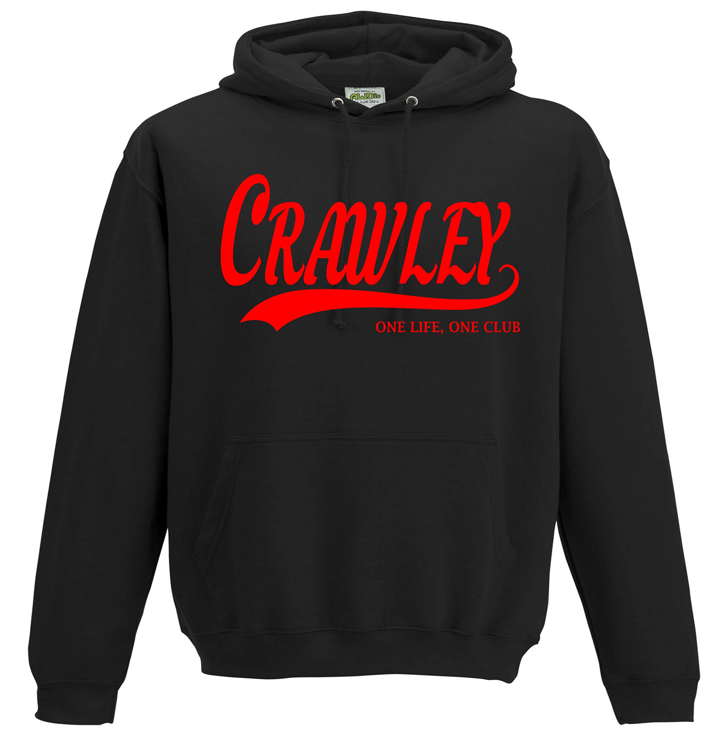 All About The Print Crawley One Life, One Club. Premium Hoodie Gift Medium Black