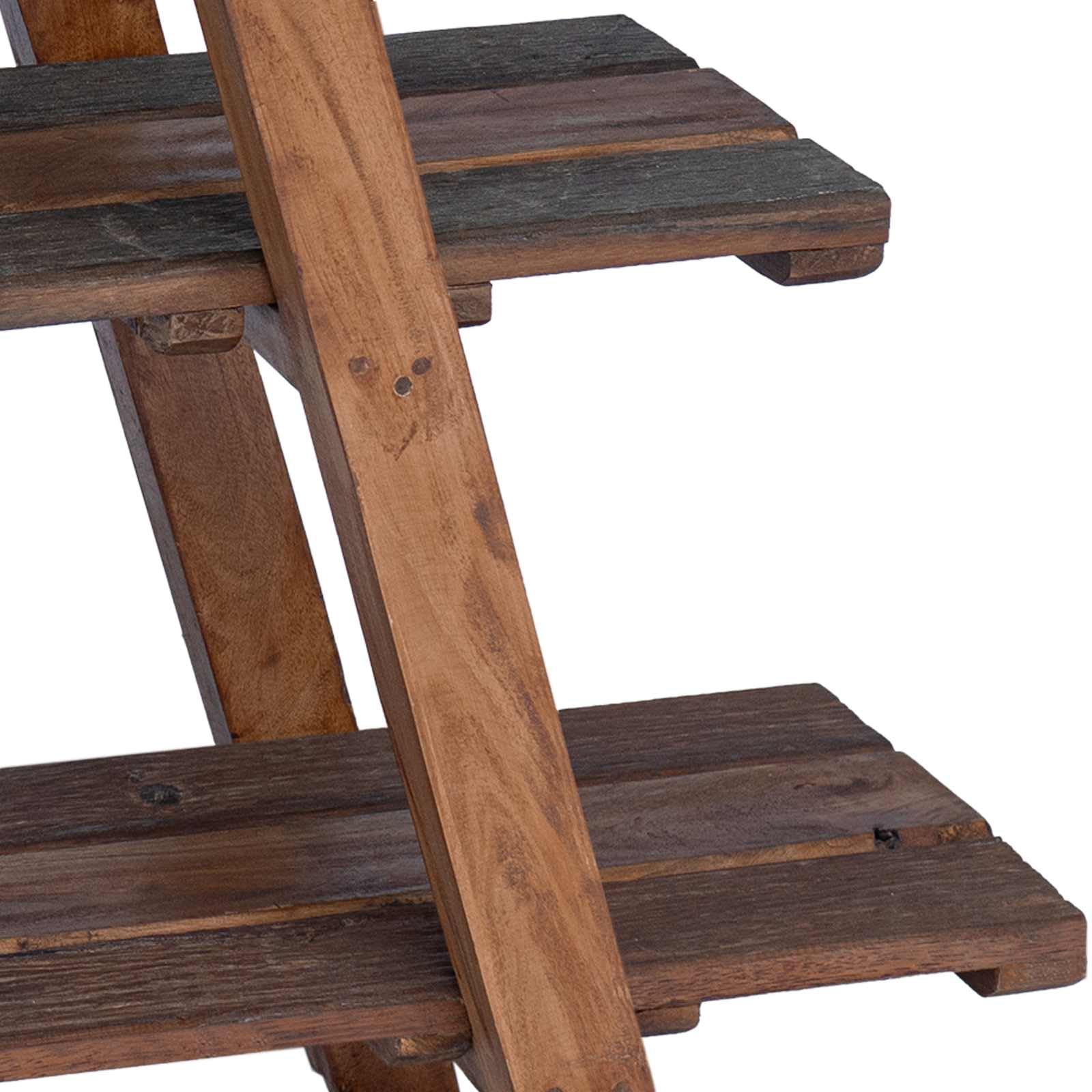 vidaXL Klappregal Braun 79,5 x 35 x 112 cm Massives upgecyceltes Holz
