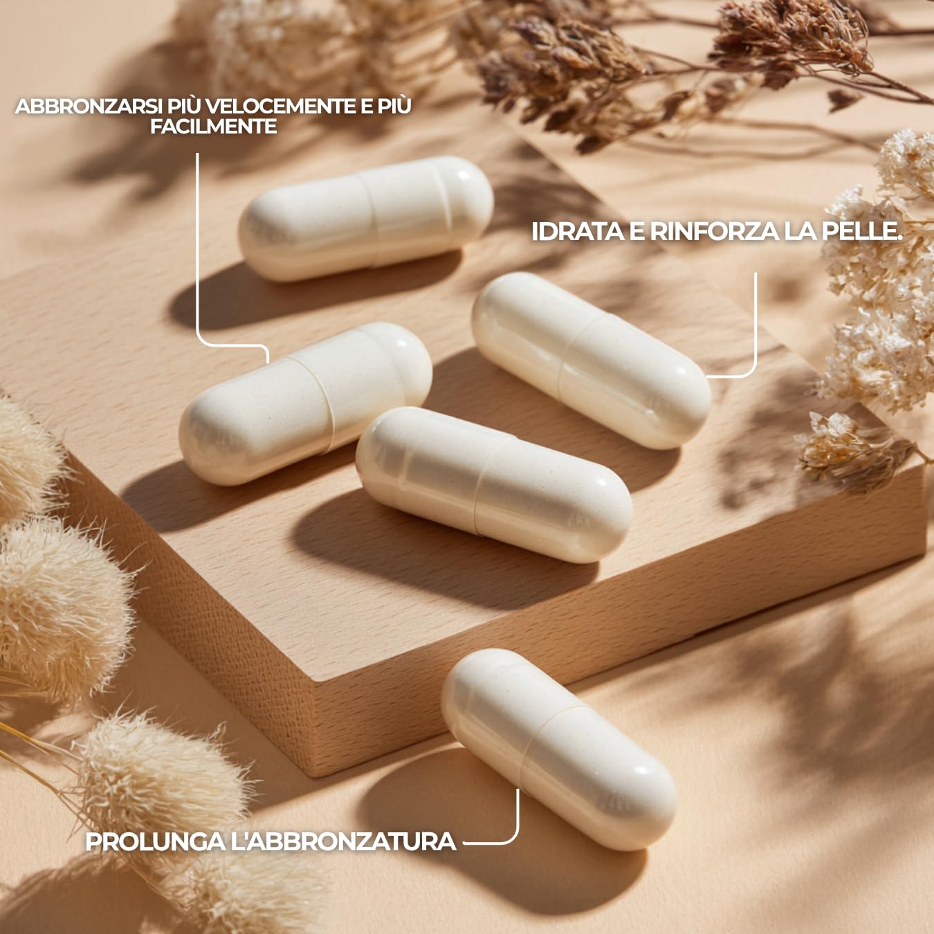 Complesso Abbronzatura – Pelle Dorata, Melanina e Protezione – Integratore Naturale – Prodotto in Francia