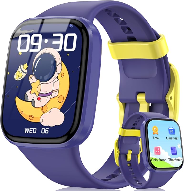 Reloj inteligente para niños sin necesidad de aplicación/teléfono, pantalla táctil HD, monitor de actividad física con frecuencia cardíaca, monitor de sueño, relojes inteligentes impermeables IP68 con podómetro, reloj despertador, regalos para niños de 4 a 12 años