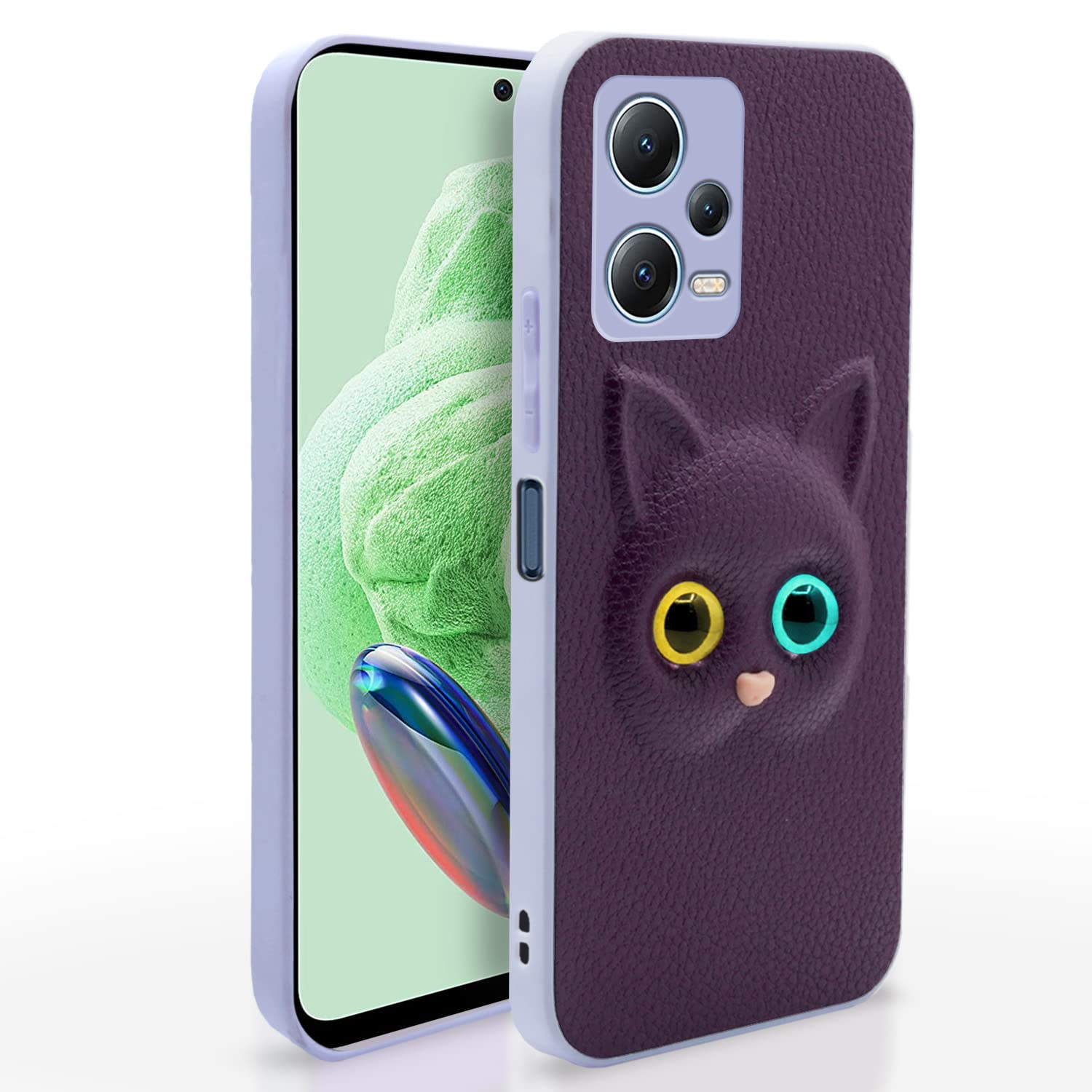 Pikkme Poco X5 5G / Redmi Note 12 5G Back Cover for Girls | Cute Cat Leather Finish | Soft TPU | Case for Poco X5 5G / Redmi Note 12 5G (Purple) (B0BYD9TWP8) Amazon Price History, Amazon Price Tracker