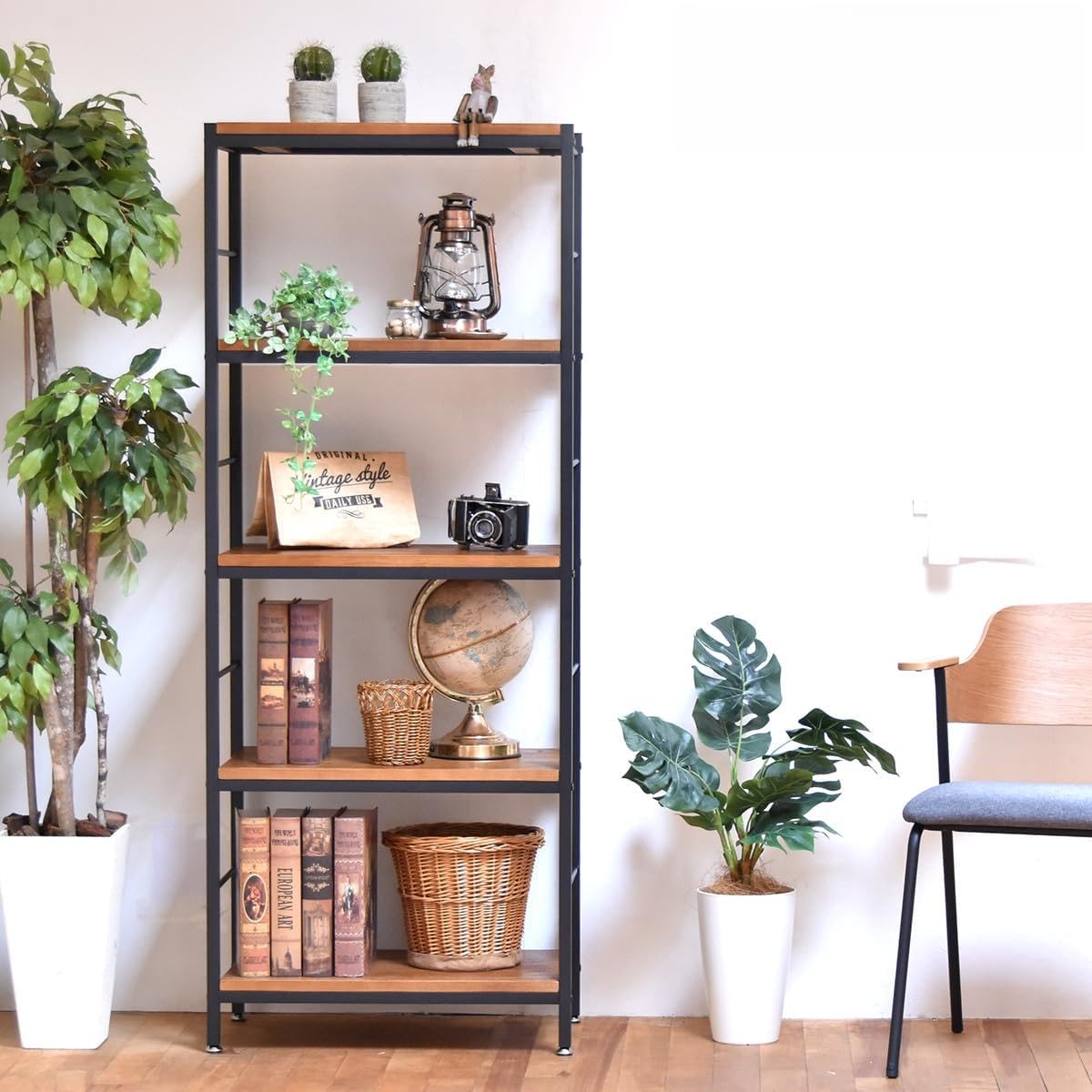 ZAGA アンティークラック60 ブラウン Zaga（ザガ） アンティーク調3段ラック 幅60cmタイプ