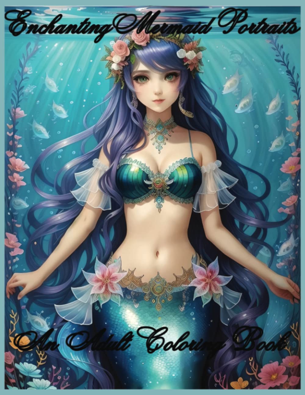 Enchanting Mermaid Portraits: An Adult Coloring Book