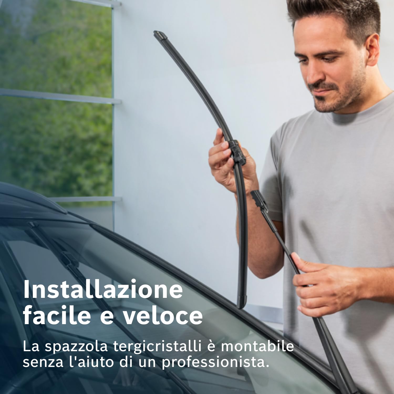 Bosch Aerotwin Aerotwin eAR 653 S Tergicristalli Anteriori, Set di 2 Tergicristalli di Ricambio, con Adattatore Preassemblato, 650 mm / 400 mm - Confezione Salvaspazio