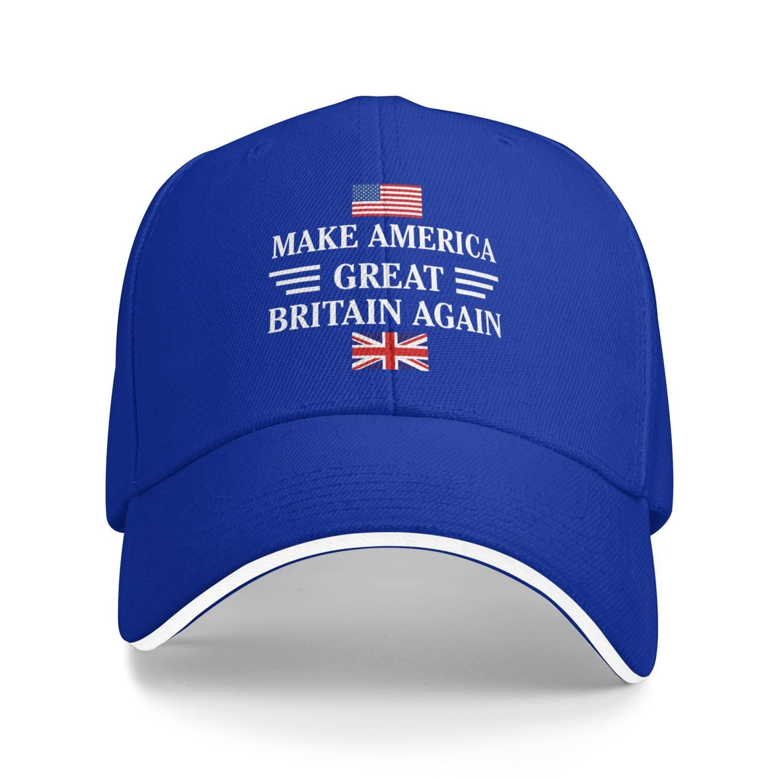 Oudrspo Unisex Blue Make America Great Britain Again Hat Casual Trucker Hats Baseball Cap