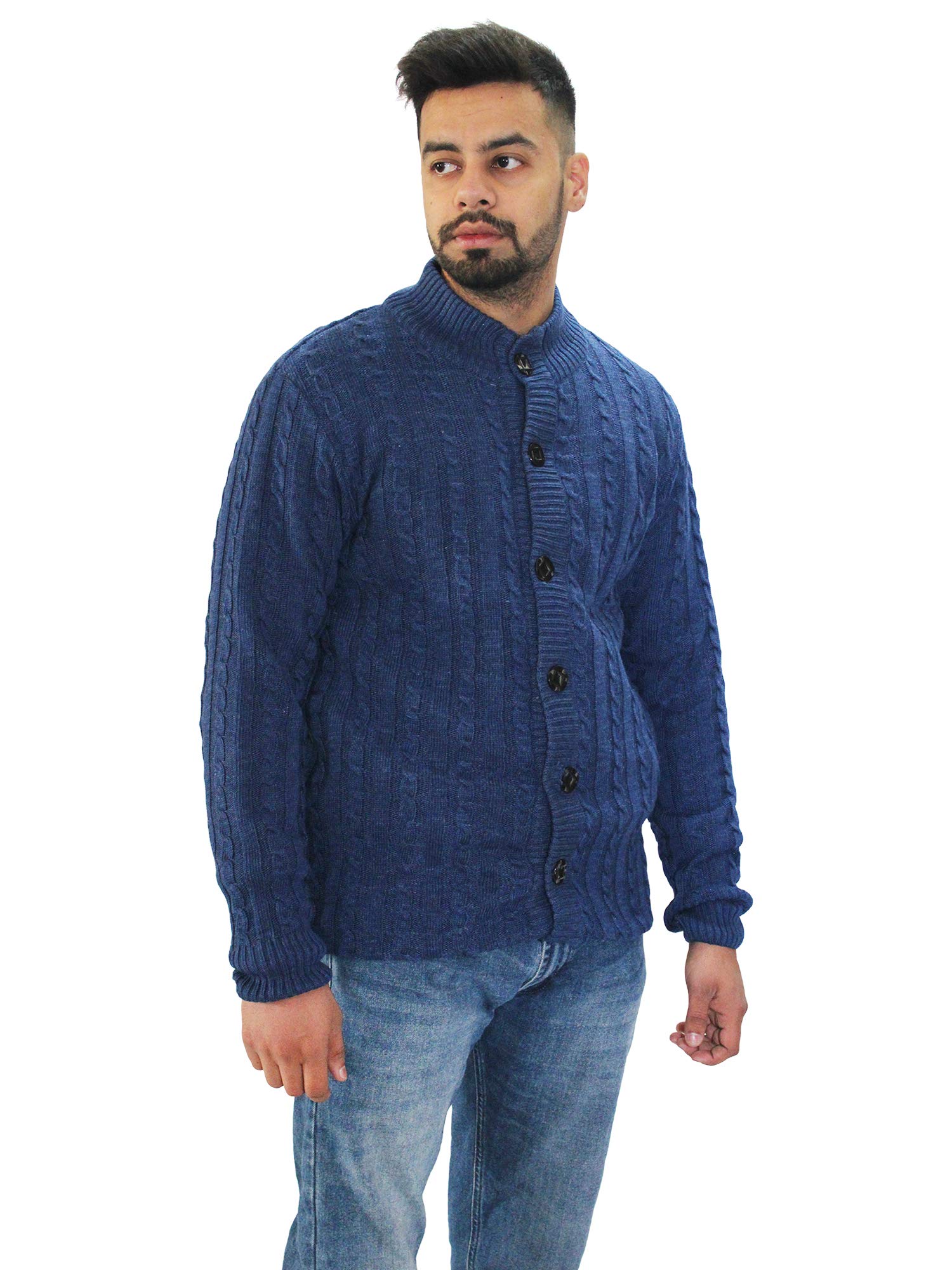 matelco Mens Woollen Buttoned Sweater Full Sleeves for Winters-picture-3