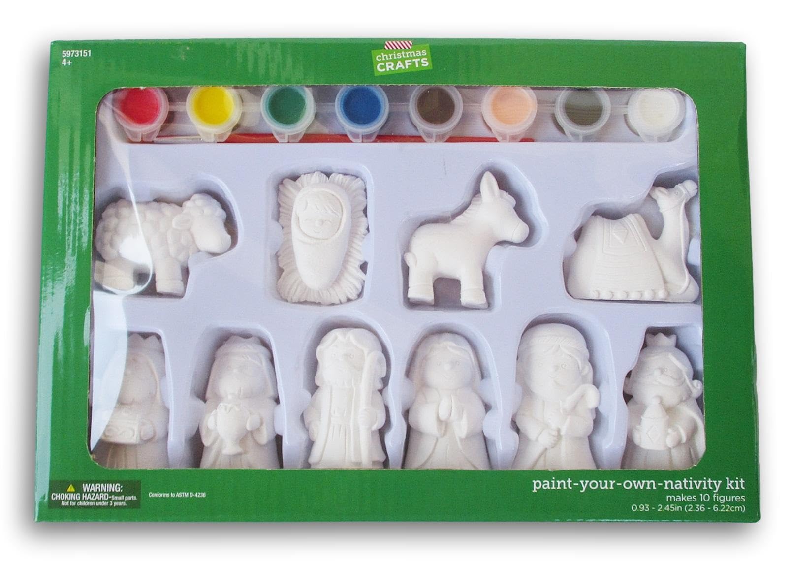 Christmas Crafts Kit de crèche de Noël à peindre soi-même – Fait 10 figurines