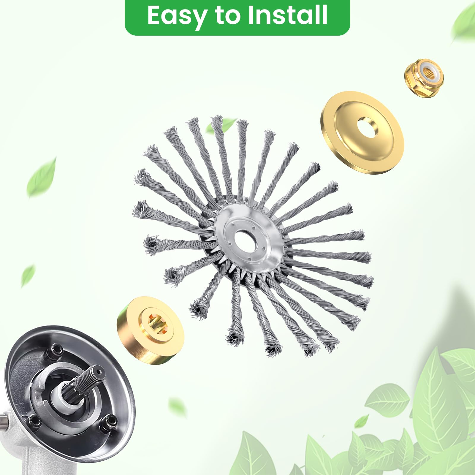 Cabezal indestructible de 10 pulgadas, cabezal de alambre de acero para herramienta de césped, accesorios de recortadora de malas hierbas, cabezal de recortadora de malezas, cabezal de corte