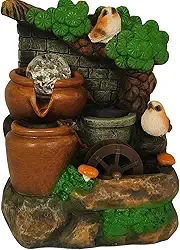 Fonte De Agua Decorativa Cascata Pássaros