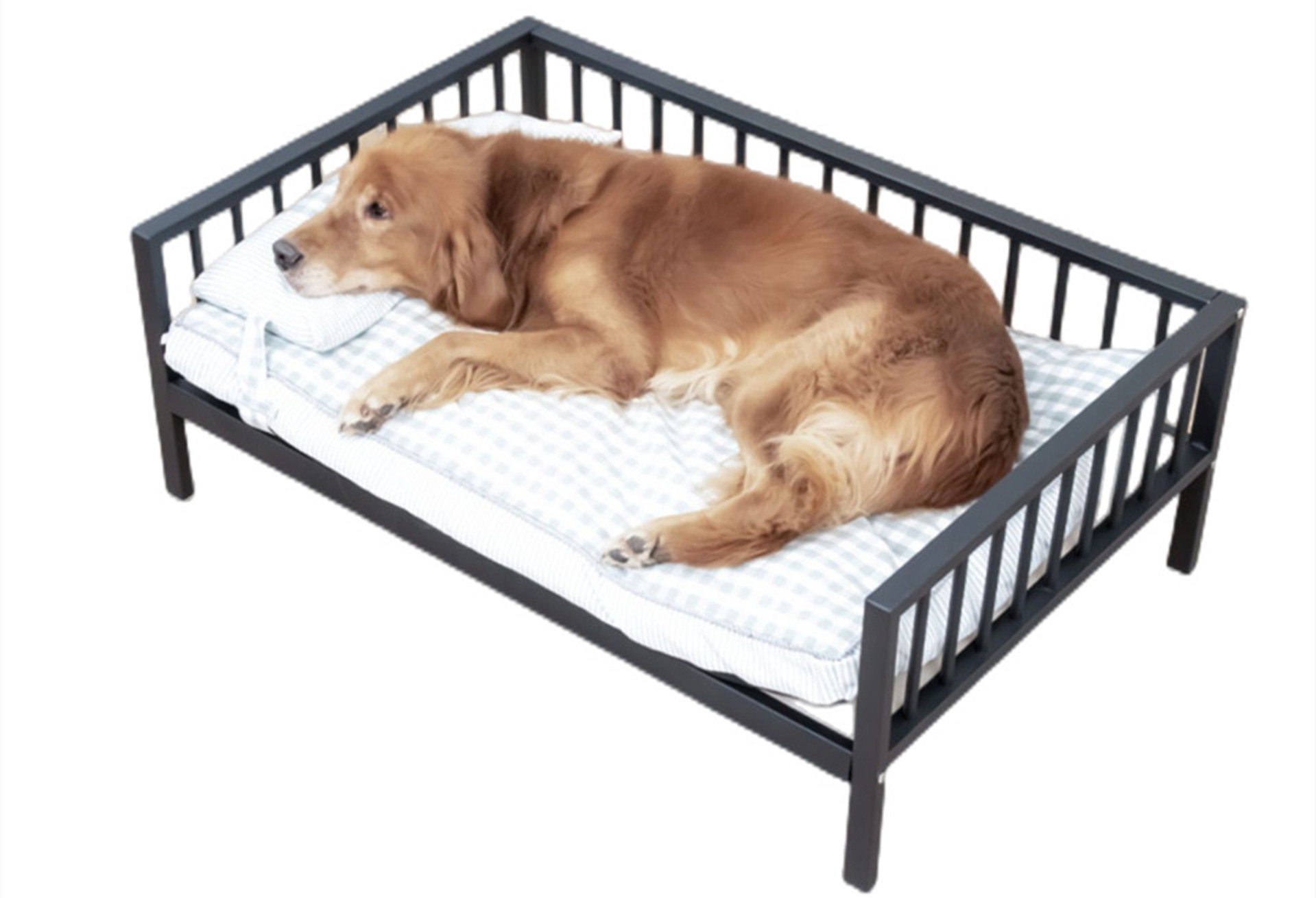 Amazon | Jiza 高架式ペットベッド 柵付き猫 犬用ベッド スチール