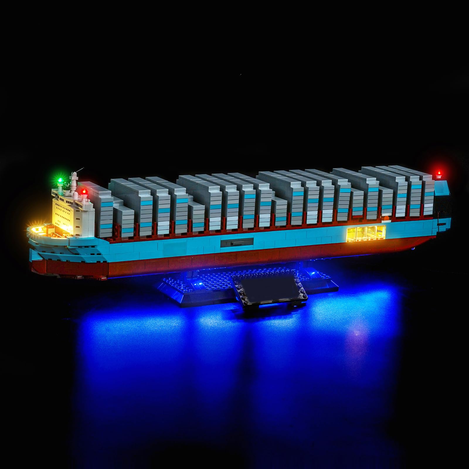 LocoLee LED Light Set Compatible with LEGO 40955 Maersk Dual-Fuel Container Vessel Light Decoration Lighting Kit Compatible with LEGO 40955 Building Blocks Model; Lights Set Only, No Model Included
