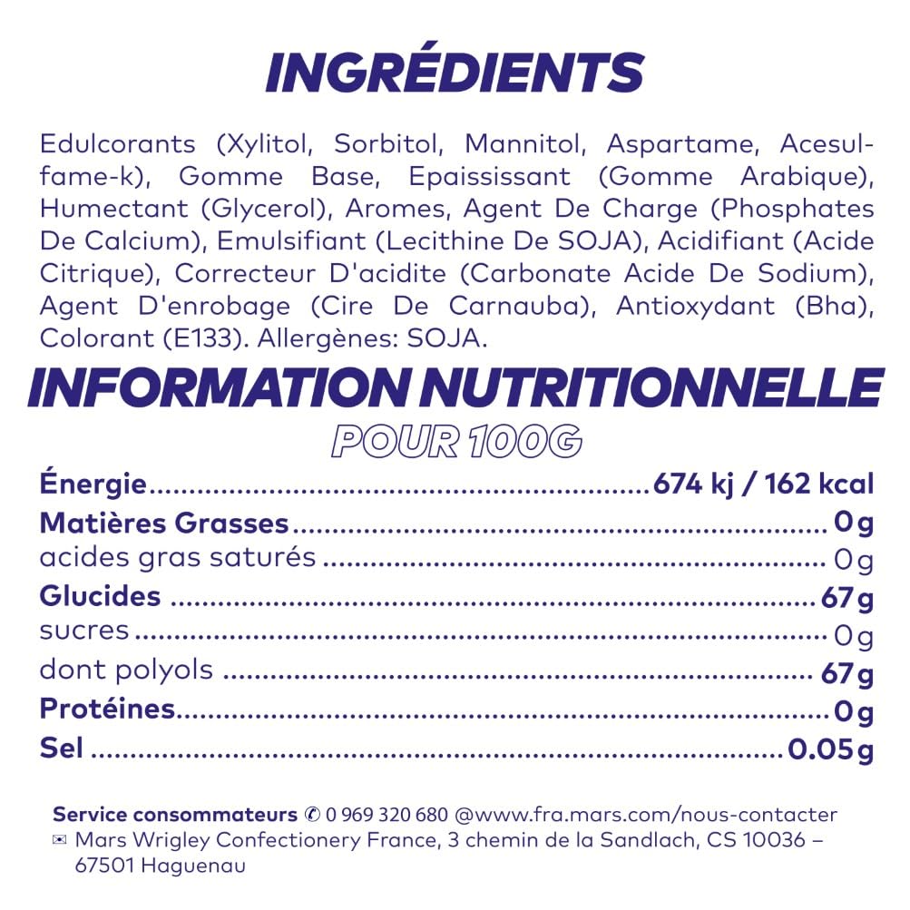FREEDENT WHITE Chewing Gum Sans Sucre Goût Fruit 5 Paquets 70g