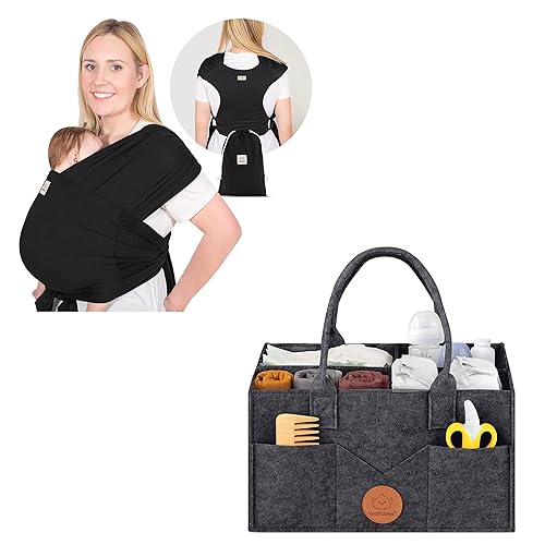 KeaBabies D-Lite - Organizador de pañales para bebés y pañales para bebés, fácil de llevar, ajustable, organizador grande para bebés, portabebés