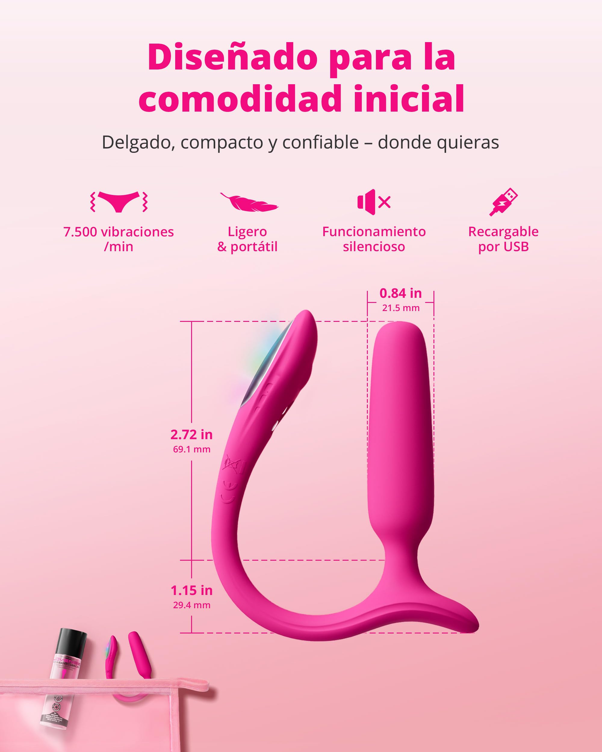 LOVENSE Lush Anal Vibrator & Analplug, Sex Spielzeug für Paare, LOVENSE Domi 2 Bluetooth Massagestab für Frauen & Männer