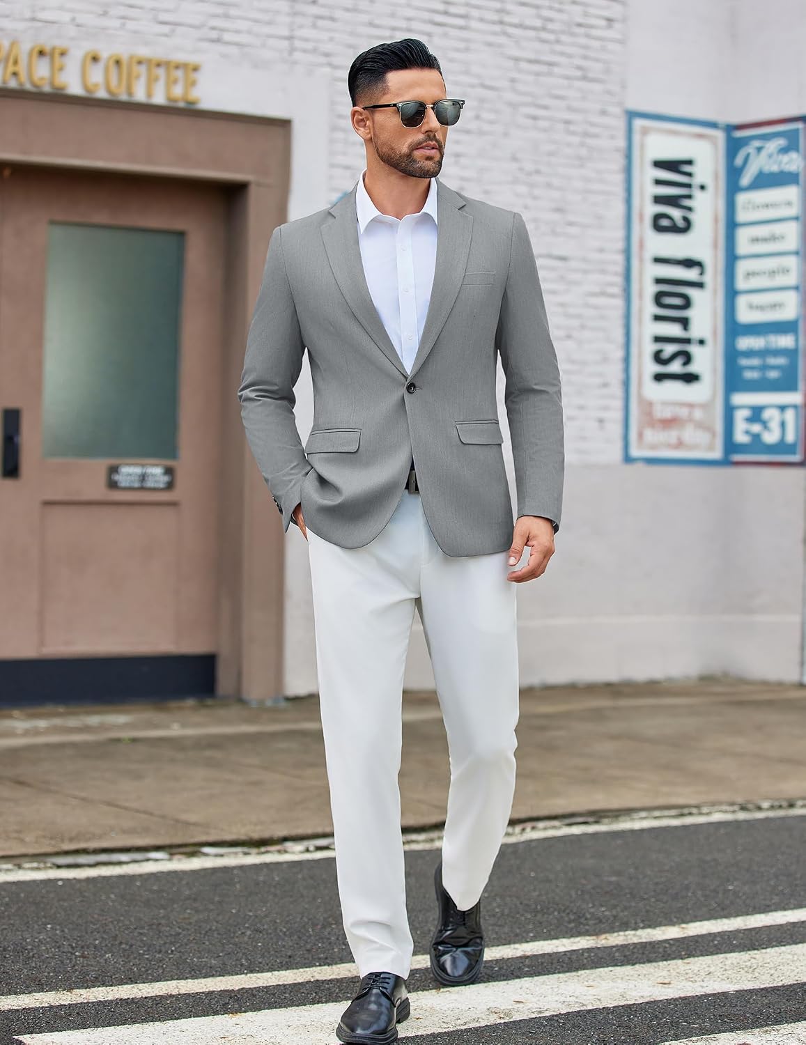 COOFANDY Men's Casual Blazer One Button Sport Coat Lightweight Business Suit Jacket