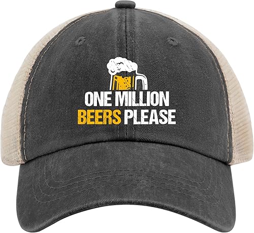 Miniatura 2 de Gorra deportiva con texto en inglés One Million Beers Please Caps para hombre, regalos para la abuela, gorras de playa