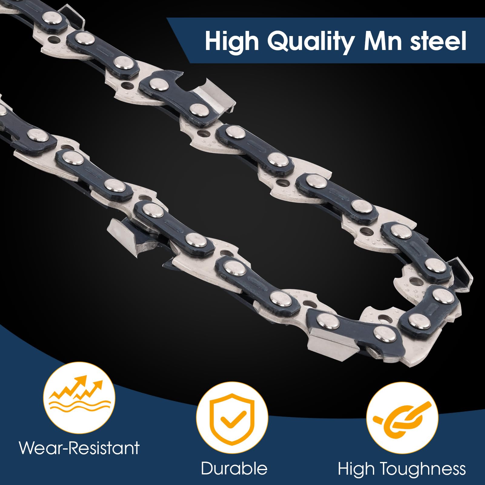 Cadena de motosierra 36360000050 de 14 pulgadas para Stihl MS170, MS210, MS211, MS230, MSE140, MS180, MS191, MS201, MS201 T, MS210, MS210 C, MS230 C, MS222 11, MSA Paso de 220 3/8 pulgadas