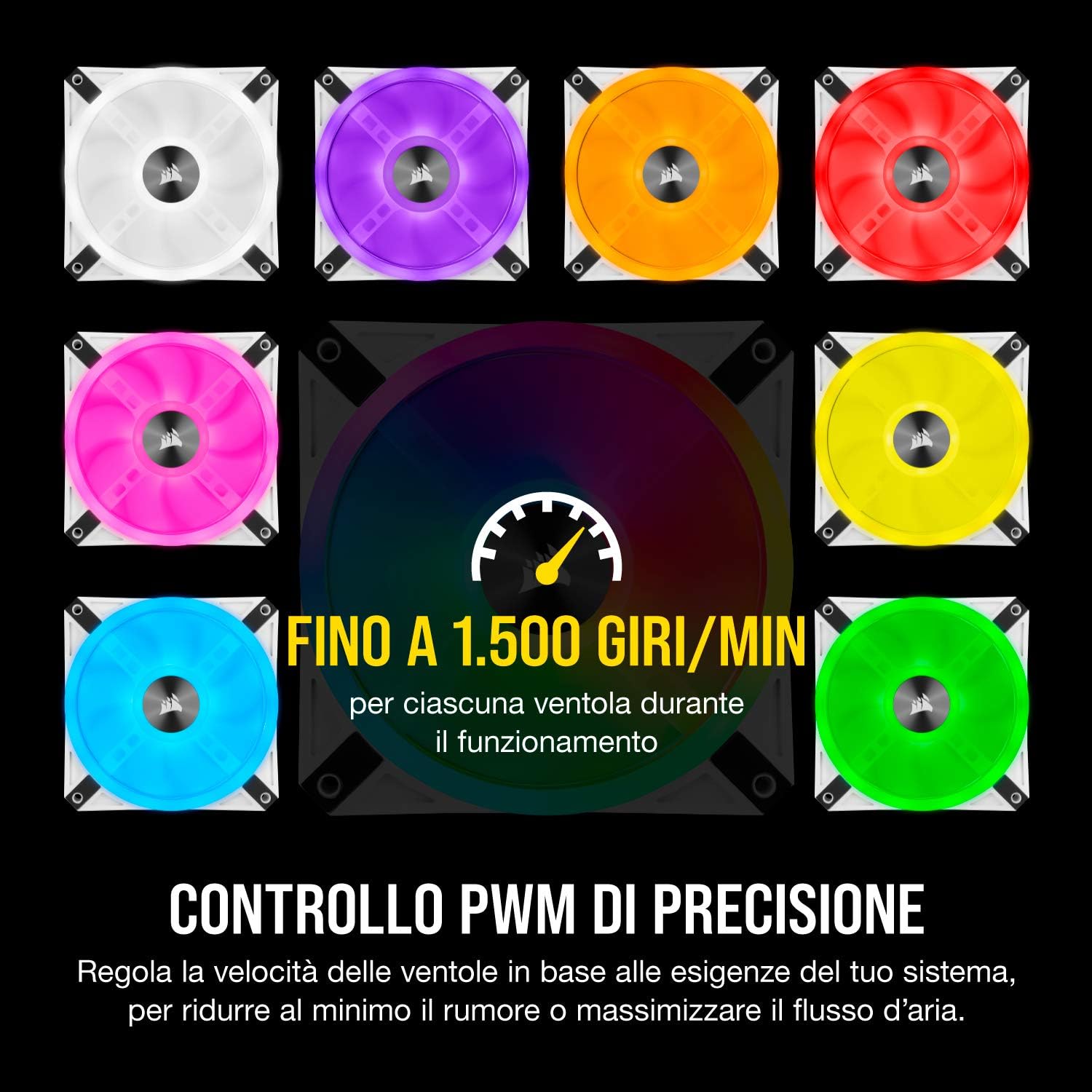 QL120 RGB Ventola con 102 LED RGB Regolabili - Sistema di raffreddamento - Immagine 5