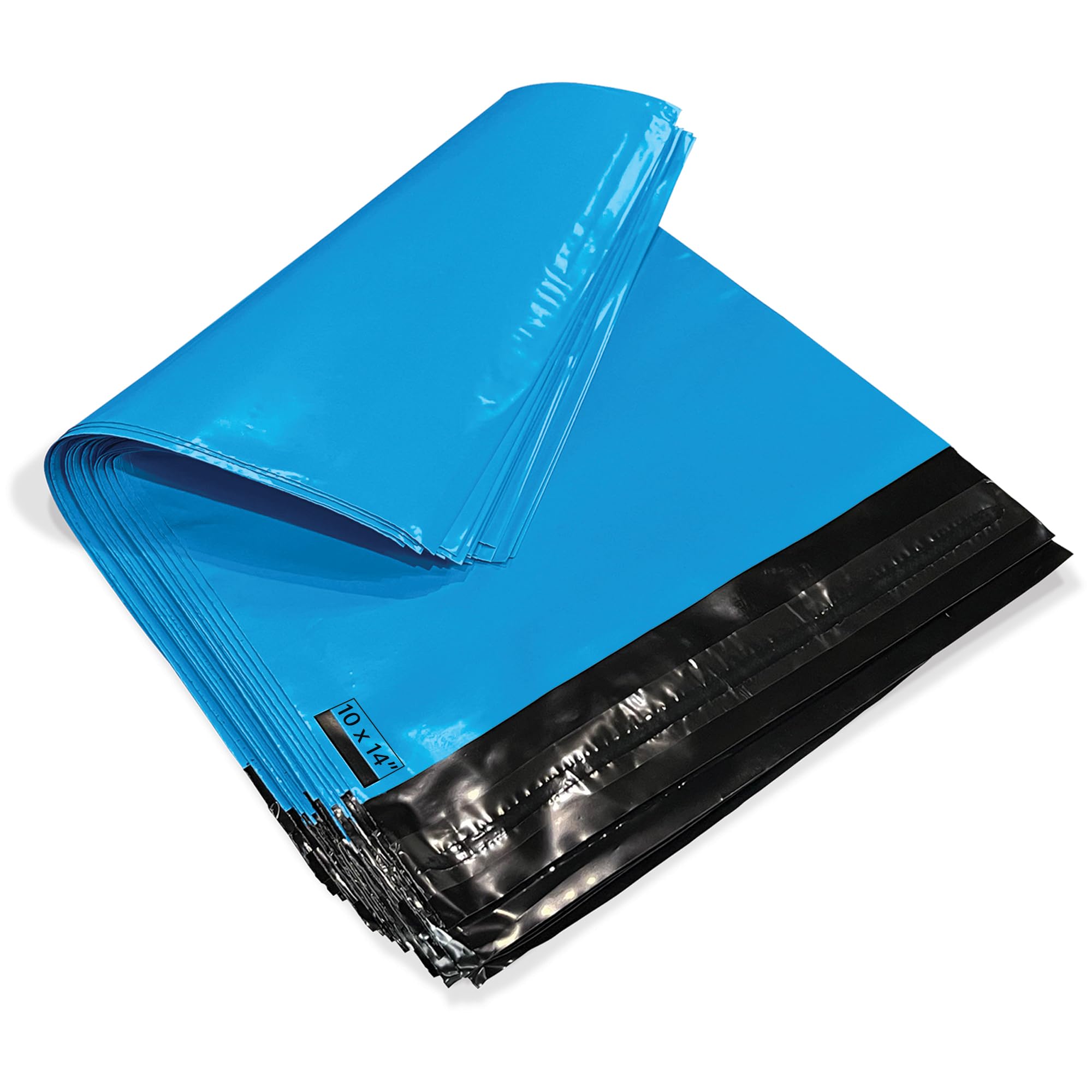 JeeJaan® 500 Baby Blue Parcel Bags 10" x 14" (254 x 355mm) Strong Self-Adhesive Postage Mailer Bags | Water-Proof and Tear-Proof Postal Envelopes for Delivery Bag