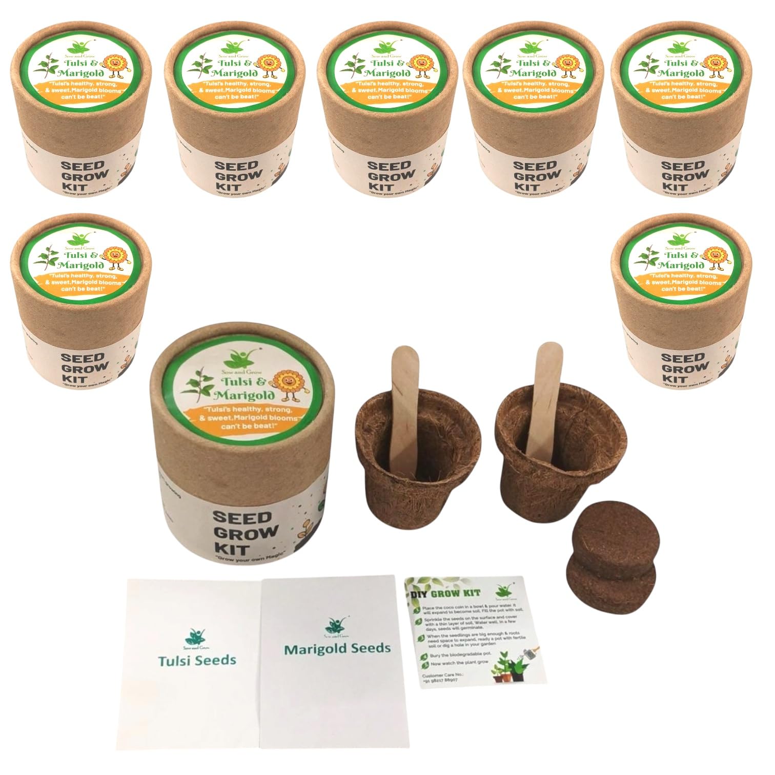 Mini Zinnia Grow Kits - Easy Gardening Gift for Kids & Adults -13 Mini Zinnia Grow Kits - Easy Gardening Gift for Kids & Adults -13