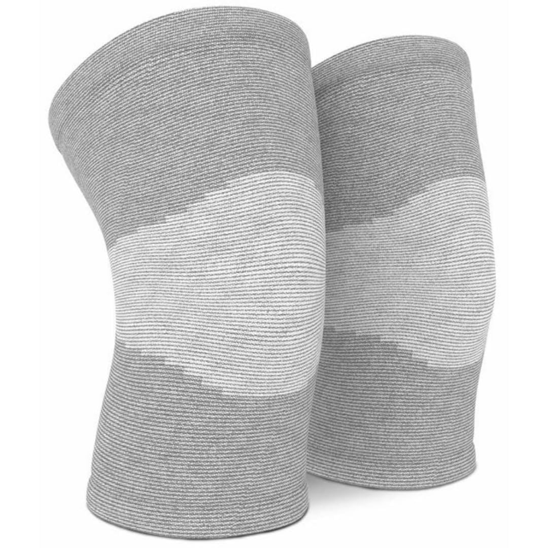 ESENKI Bamboo Yarn Orthopedic Knee Cap Brace for Sports & Pain Relief | Unisex Knee Compression Sleeves (Grey, 1 Pair - Left & Right) (B0D2T9ZKYX) Amazon Price History, Amazon Price Tracker