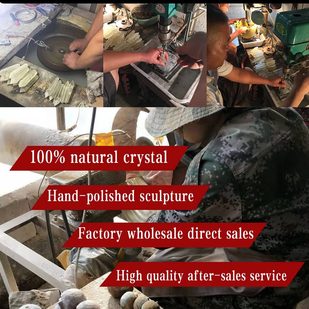 PAHION Botella De Agua De Cristal Natural Quartz Crystal Point Reiki Healing Gema De Varita De Obelisk Botella De Agua De Piedras Preciosas Infundidas Con Energía De Elixir 550 Ml