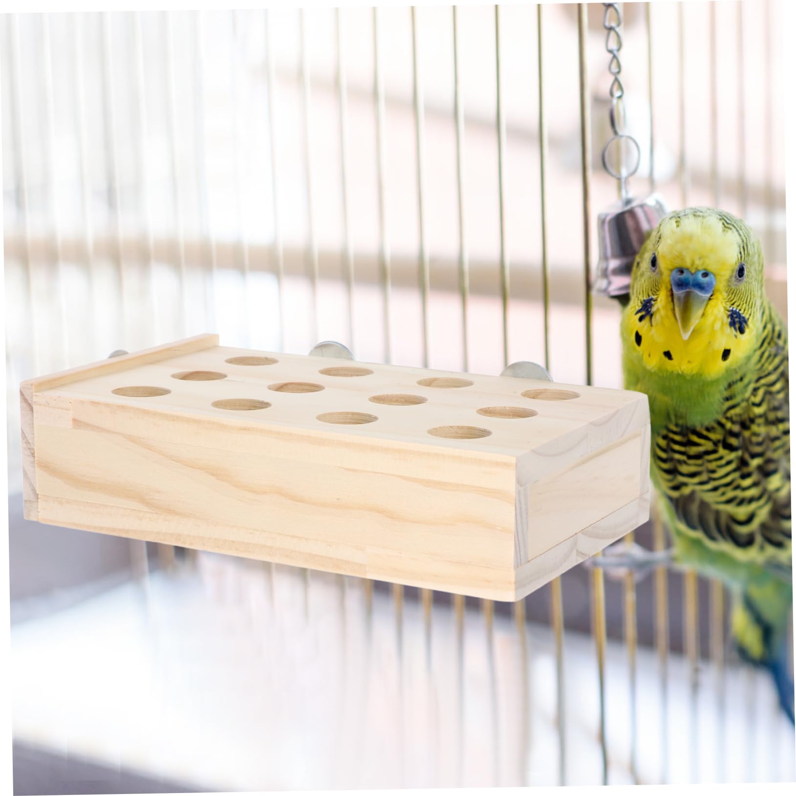 Kisangel 4 Piezas De Juguete De Forrajeo para Loros Juguete De Forrajeo para Periquitos Juguetes para Masticar Periquitos Juguetes De Madera para Triturar Pájaros Parque Infantil para