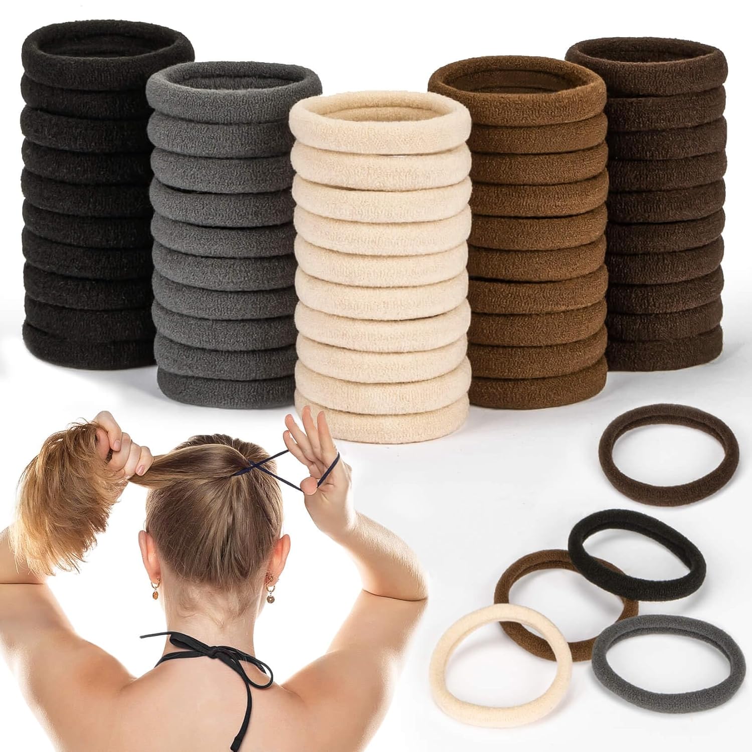 thin hair ties amazon