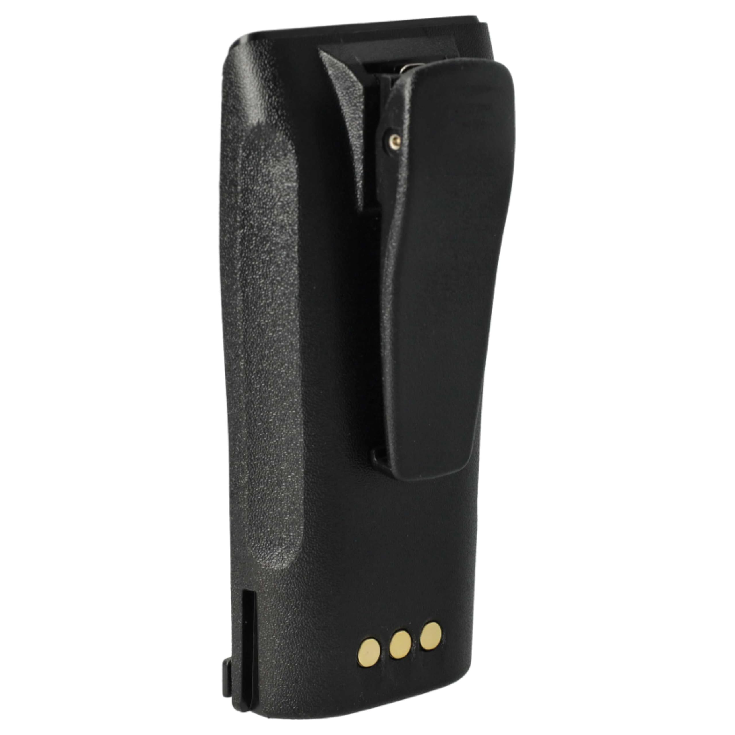 vhbw 2X batería Compatible con Motorola DP1400, GP3188, EP450, CP380, CP360 Radio (1400 mAh, 7,2 V, NiMH) + Pinza