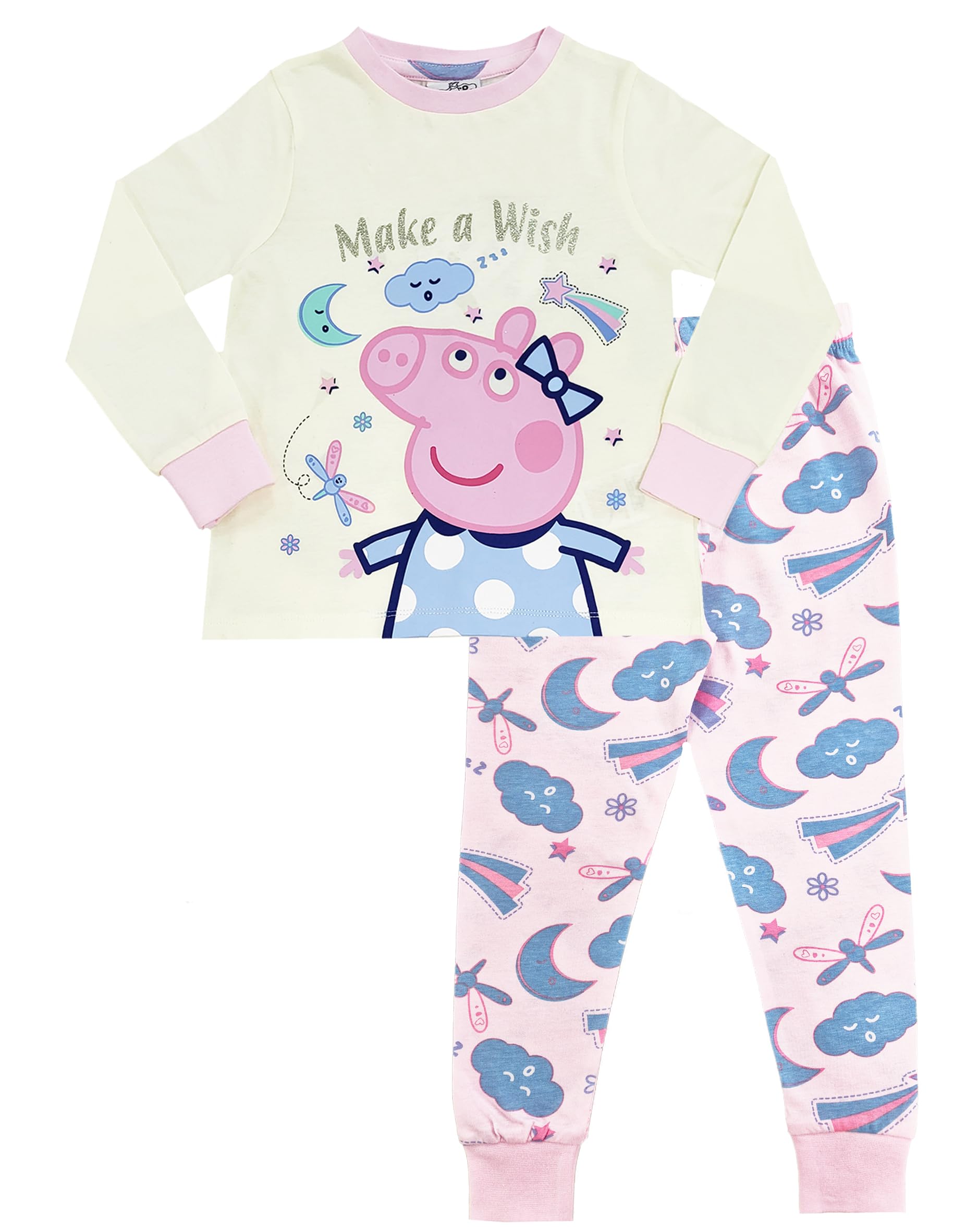 Peppa Pig Girls Make A Wish Pyjamas Make A Wish Pjs Nightwear (, 2-3 Years)