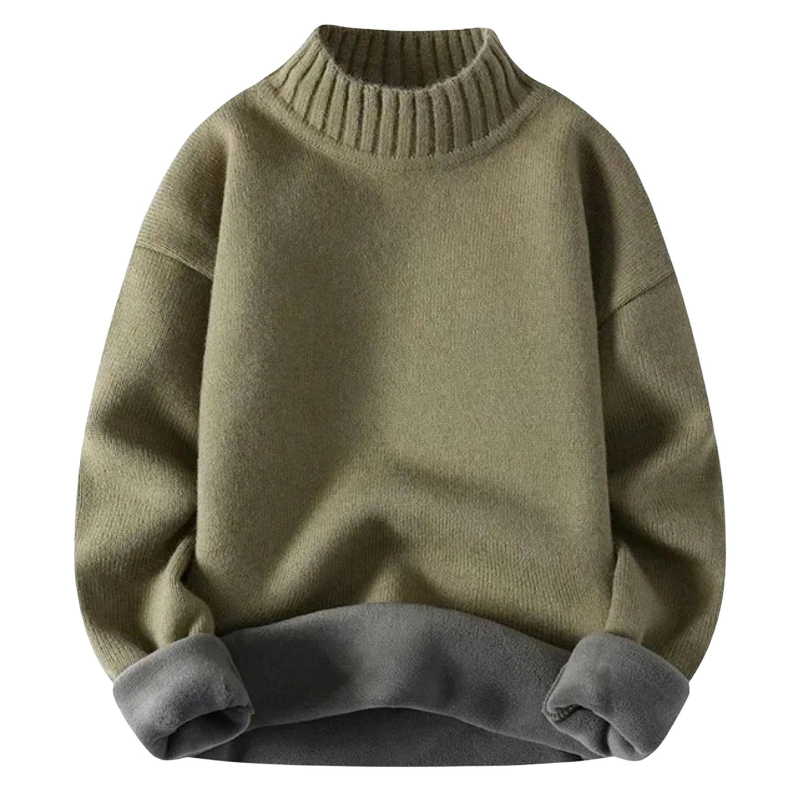 MdybF Męski sweter męski gruby sweter dzianinowy sweter okrągły dekolt sweter męski High Street Casual sweter z długim rękawem