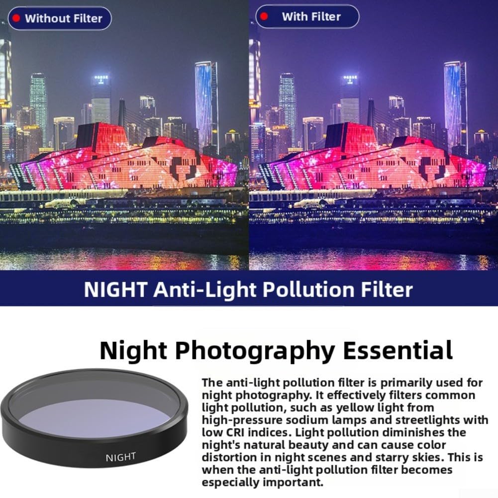 dla dji for osmo do nano filtra zestaw z ND CPL UV Star Night, HD wielowarstwowe szklane soczewki filtrujące do podróży na świeżym powietrzu i fotografii nocnej (E)