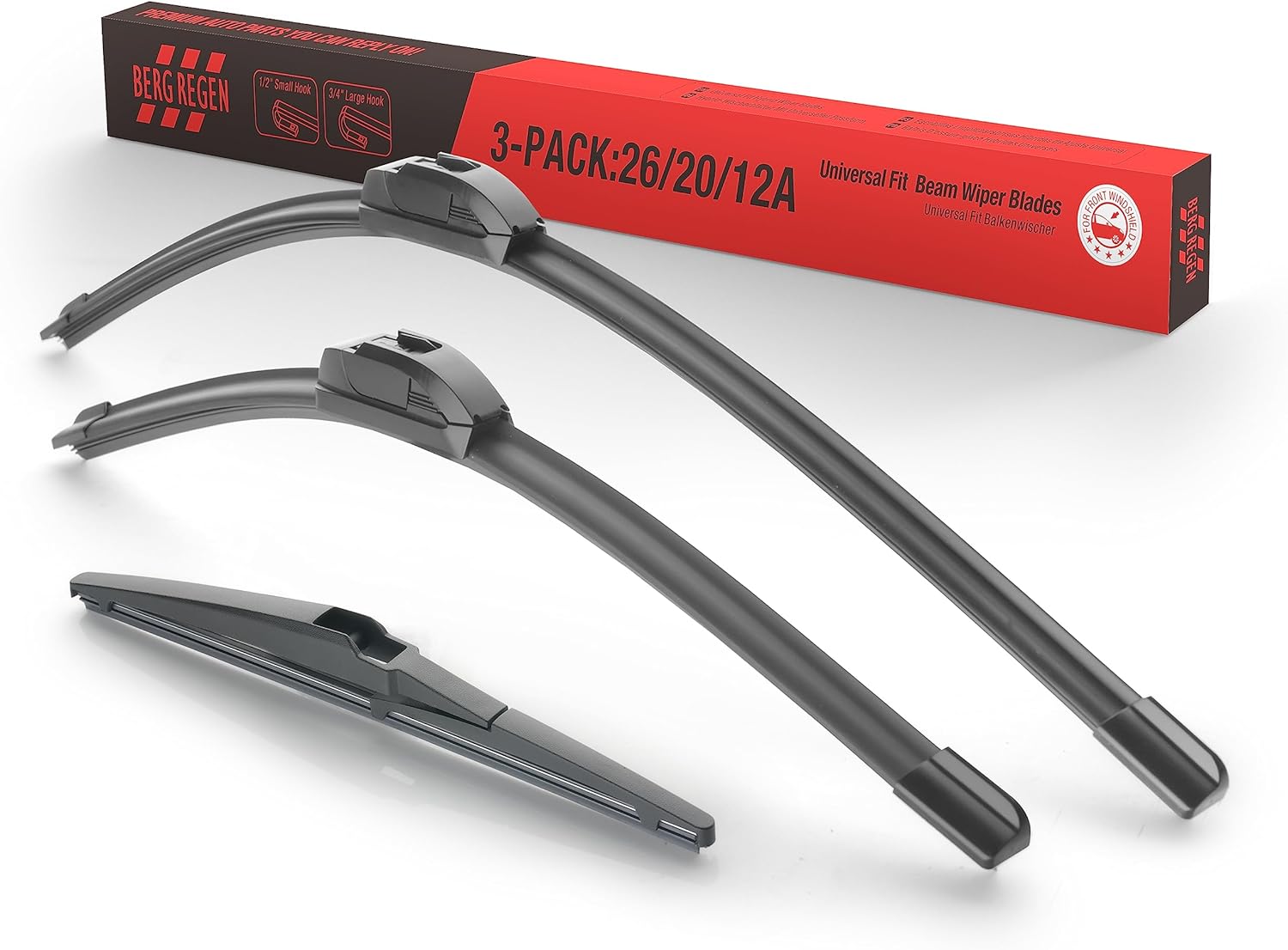 26"+20"+12" 3 Wipers Windshield Wiper Blades Replacement