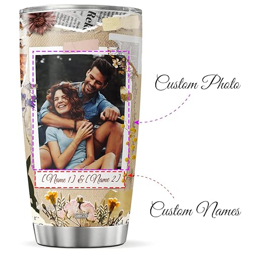 Miniatura 19 de CUBICER Vasos de café personalizados con tapa, fotos personalizadas, taza de acero inoxidable, citas con nombre personalizado, tazas aisladas