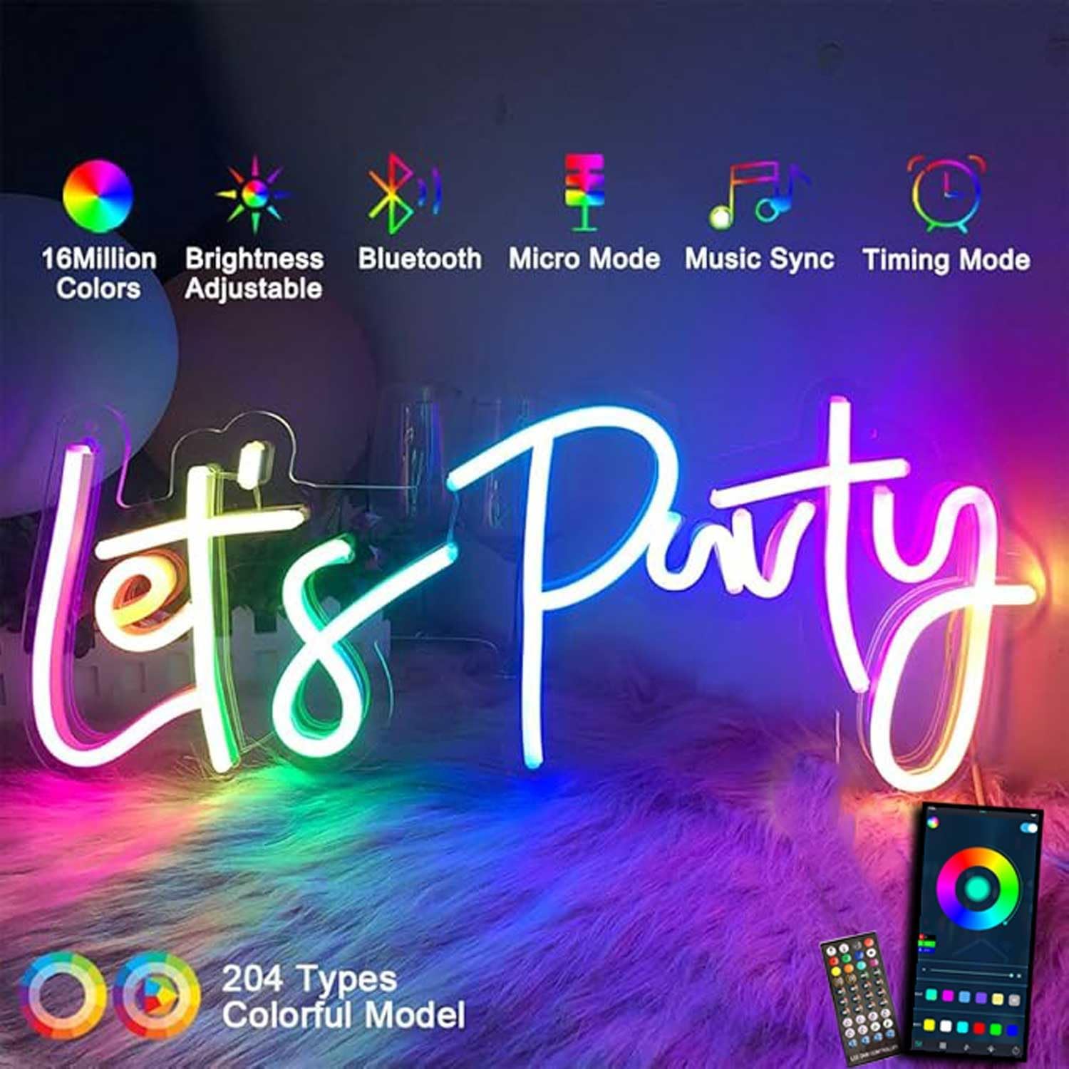 Sie sagte ja Multi Color RGB Neon Sign Powered by USB Farbwechsel & Scrolling und Blinken Modi Fernbedienung für Home Decor Hochzeitsfeier Versammlungen