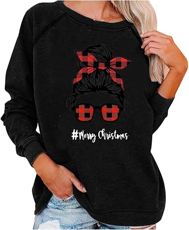 Amazon.com: Sudadera de Navidad para mujer con diseño de árbol de Navidad,  manga larga, con estampado de árbol de Navidad : Ropa, Zapatos y Joyería