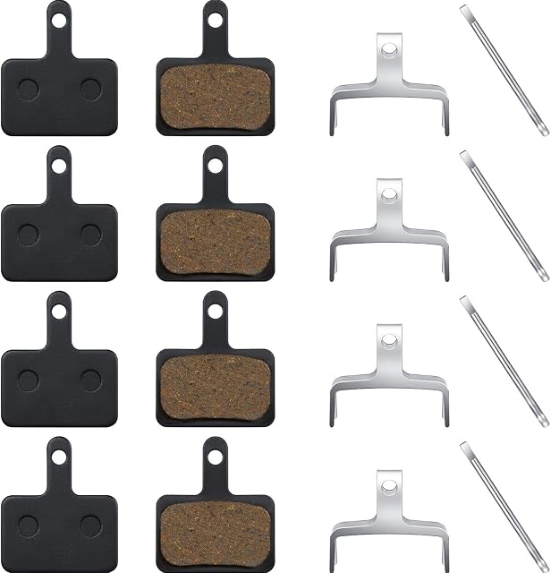 Bike Brakes Pads,4 Pairs MTB Bicycle Disc Brake Pad Semi-Metal Disc Mountain Brake Pad for TRP Tektro Shimano Deore Br-M575 M525 M505 M495 M486 C601 C501s.etc