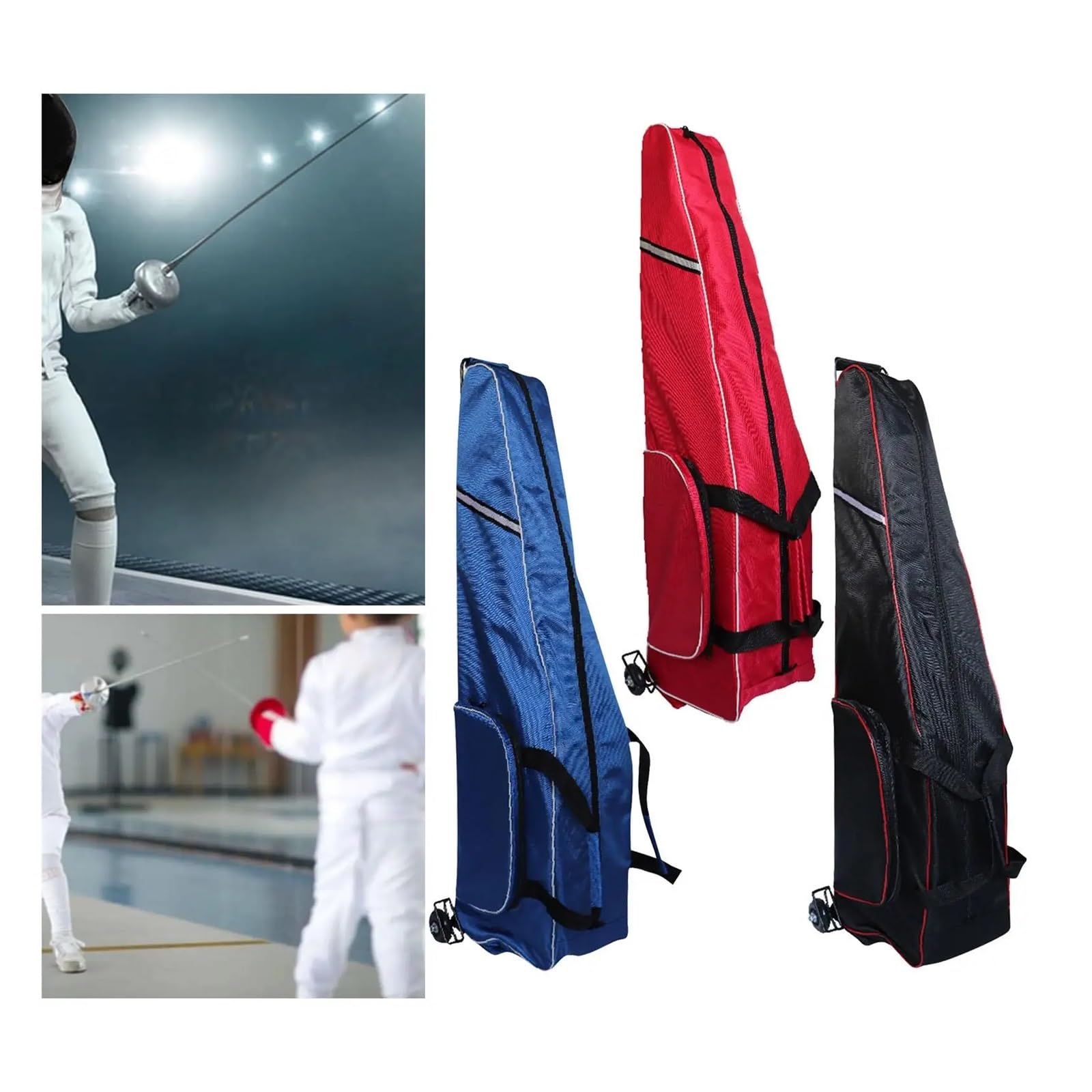 Bolsa de Esgrima Mochila con Ruedas for esgrima, Bolsa de Almacenamiento for, Universal Ligera for Herramientas