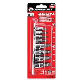 Powerbuilt 8 Piece Zeon Metric Hex Bit Socket Set - with use