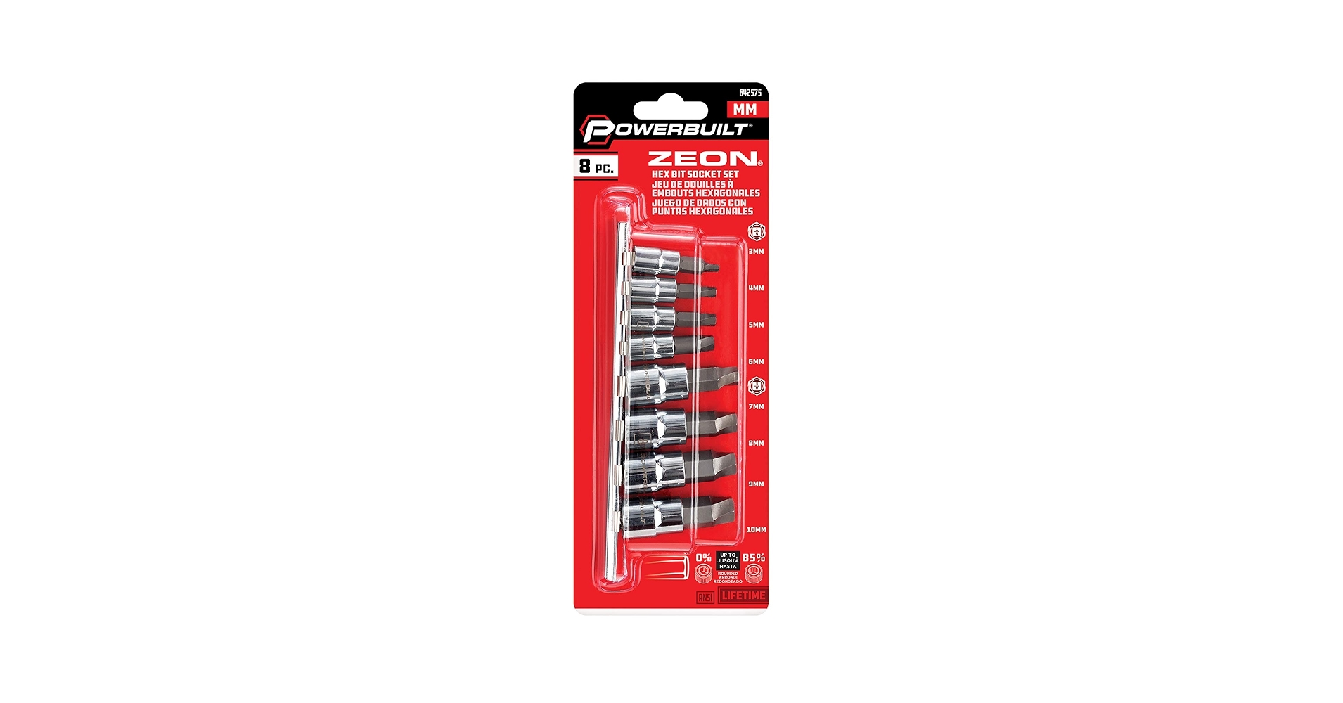 Powerbuilt 8 Piece Zeon Metric Hex Bit Socket Set - with use