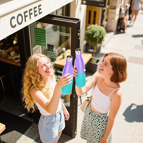 Miniatura 6 de Volhoply Botella de agua aislada de 25 onzas, paquete de 124, botellas de vacío de acero inoxidable de doble pared, mantiene el frío 24 horas y el